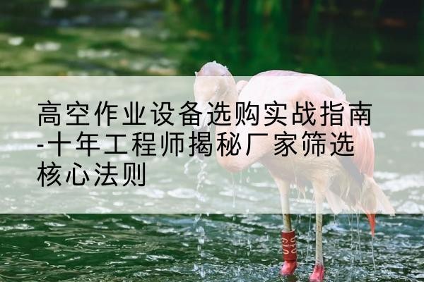 莆田剪叉式升降机厂家-高空作业设备选购实战指南-十年工程师揭秘厂家筛选核心法则