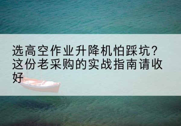 莆田高空作业升降机厂家推荐-选高空作业升降机怕踩坑？这份老采购的实战指南请收好